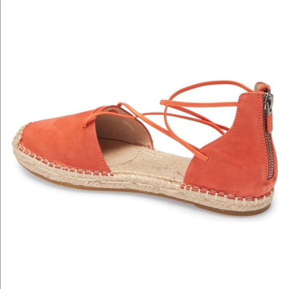 Eileen Fisher Orange Lace Espadrille Sz 8 - Picture 2 of 16
